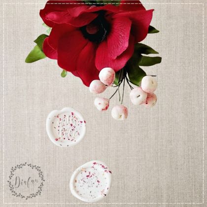 Sigiliu Insertii Florale Rose Deschis si Crem