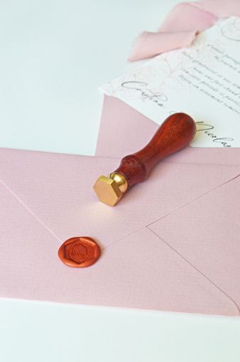 Stampila sigiliu ceara alama personalizata hexagon mic