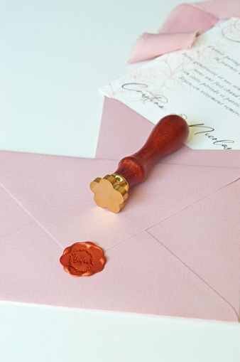 Stampila sigiliu ceara alama personalizata floare