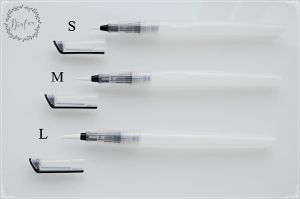 Pensula Brush alb transparenta