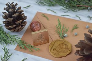 Stampila sigiliu ceara Bradut din cuvinte