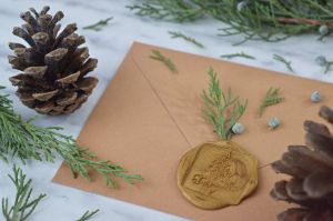 Stampila sigiliu ceara Bradut din cuvinte