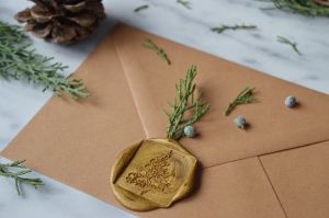 Stampila sigiliu ceara Bradut din cuvinte