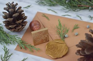 Stampila sigiliu ceara Sacul lui Mos Craciun