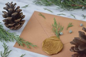 Stampila sigiliu ceara Sacul lui Mos Craciun