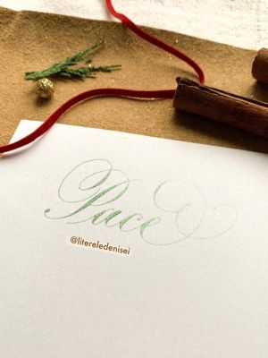 Culoare perlata caligrafie Royal Green