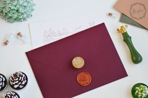 Stampila sigiliu ceara Manusi de Craciun