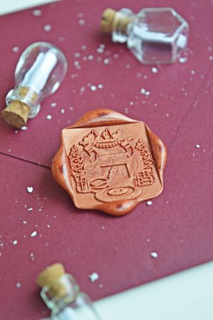 Stampila sigiliu ceara La semineu