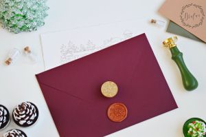 Stampila sigiliu ceara Fulg de nea traditional