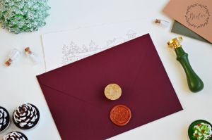 Stampila sigiliu ceara Tablou de iarna