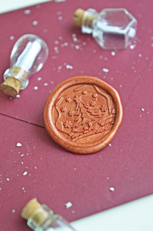 Stampila sigiliu ceara Tablou de iarna