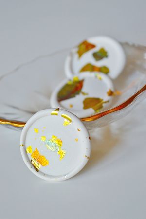 Sigiliu ceara autoadeziv foita aurie, cupru rose si dusty blue