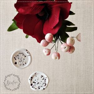 Sigiliu Insertii Florale Visiniu Inchis